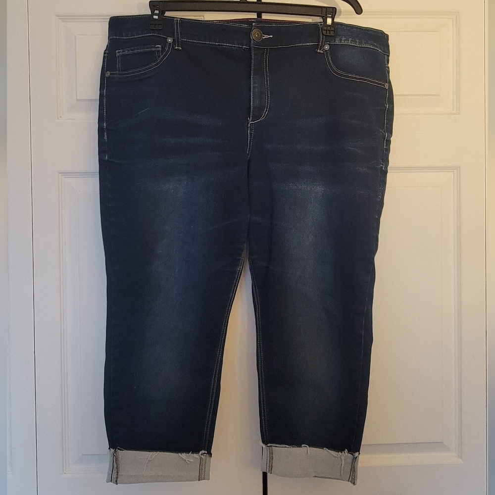 Maurices Midnight Blue Cropped Skinny Jeans